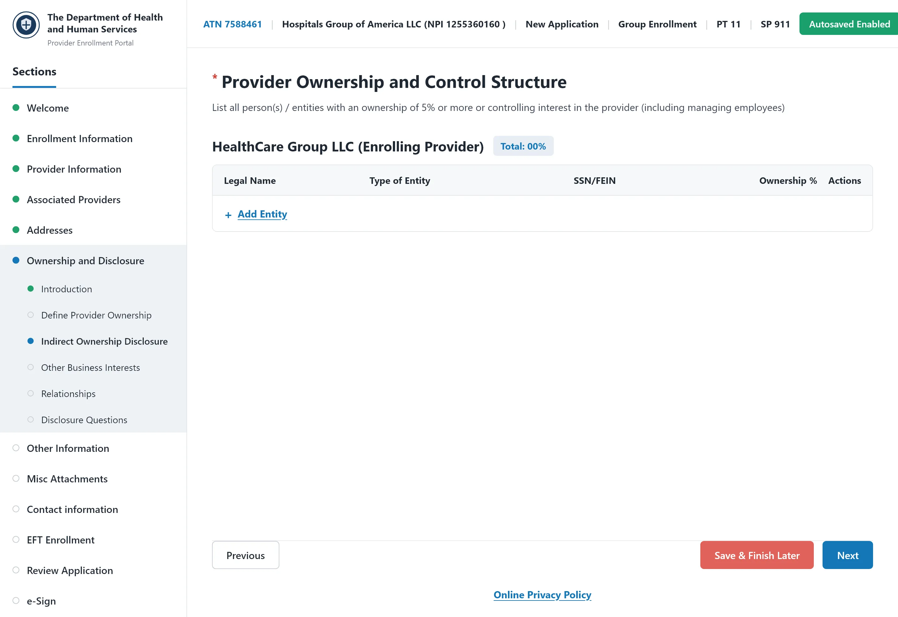 Medicaid Solutions — Ownership & disclosure (illustrative reconstruction)